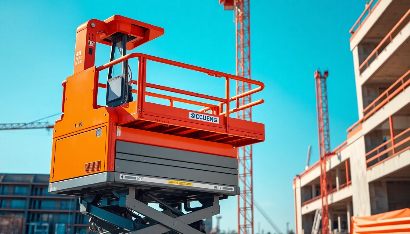 Efficient aerial work platforms rental showcasing safety and versatility for construction projects in the UK.