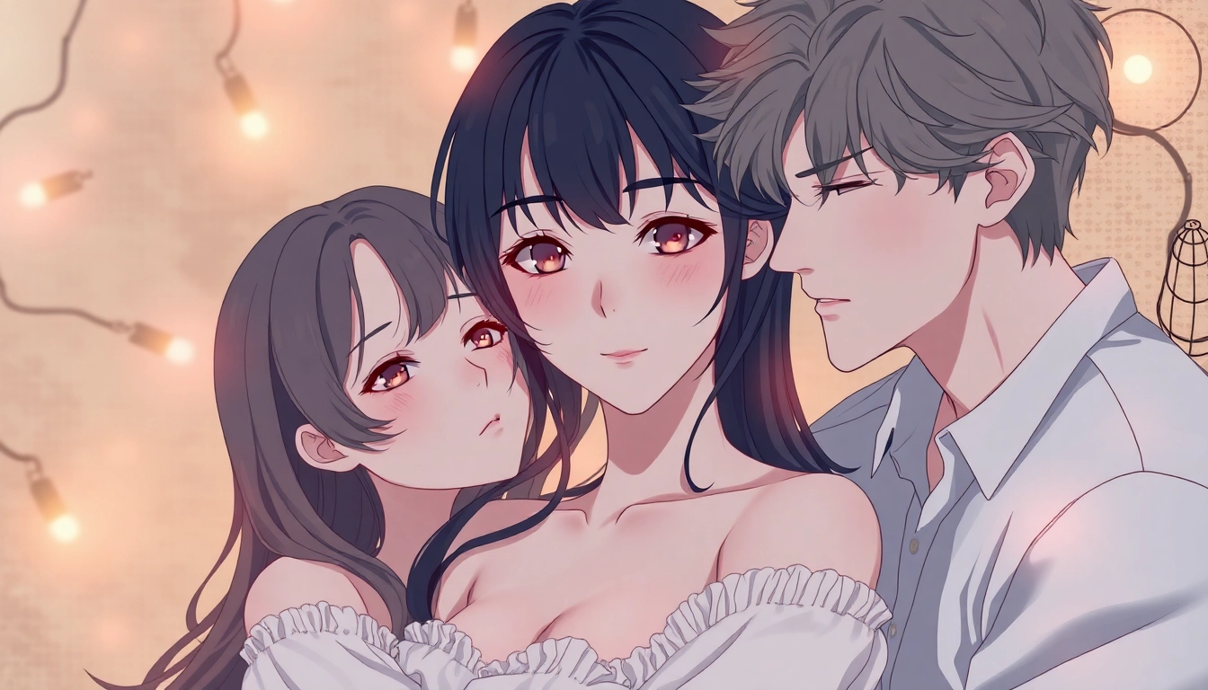 Realistic NSFW AI generation showcasing detailed anime-style characters with expressive features and intimate atmosphere for adult content creation.