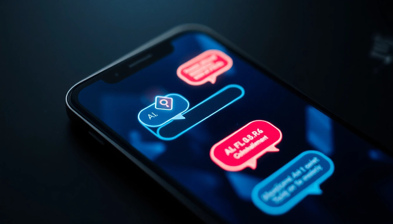 Engage with nsfw ai chat through a discreet, innovative interface on a smartphone, emphasizing privacy and advanced AI interaction.