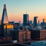 Property for Investment London Modern skyline showcasing rental properties and urban development
