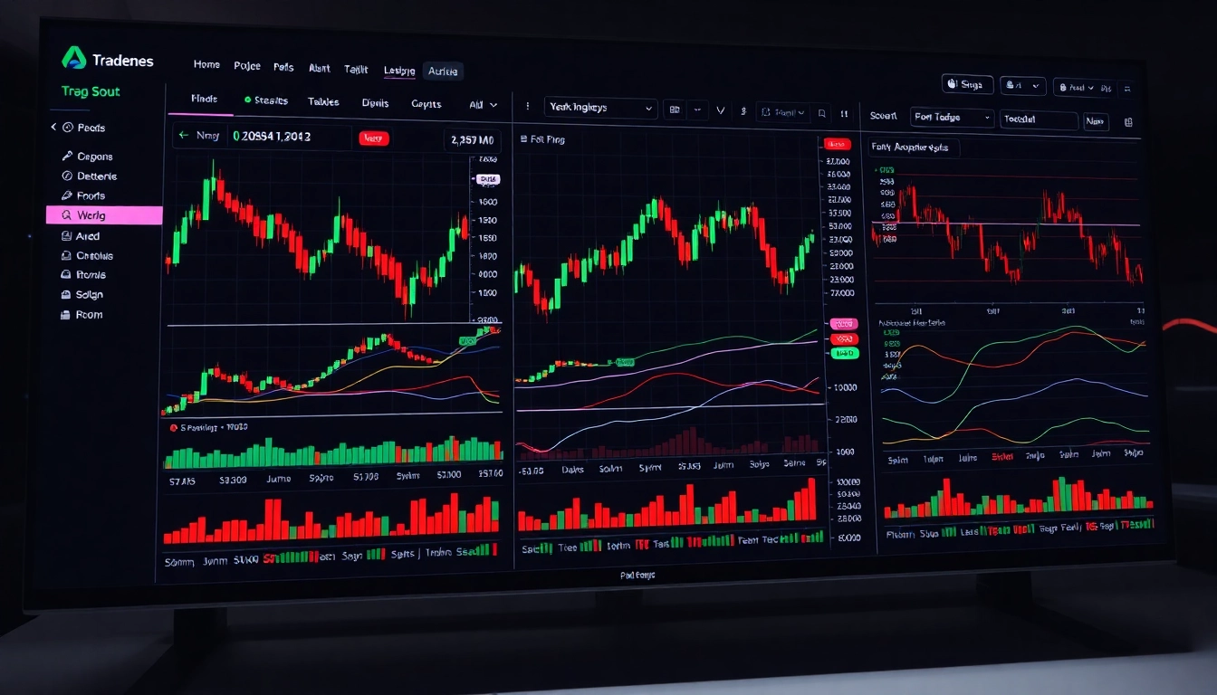 Trading view platform showcasing real-time market charts and analysis tools for traders and